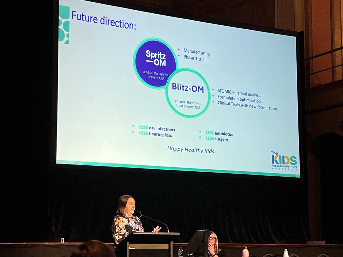 OMOZ Conference (@omoz_conference) on Twitter photo Speaker Spotlight: A/Prof Lea-Ann Kirkham & Dr Ruth Thornton
Amazing researchers from Telethon Kids Institute & University of Western Australia shared their pioneering research on new therapies for Otitis Media (OM) which significantly impacts children’s ear health. 🧵 #OMOZ2024 Speaker Spotlight: A/Prof Lea-Ann Kirkham & Dr Ruth Thornton
Amazing researchers from Telethon Kids Institute & University of Western Australia shared their pioneering research on new therapies for Otitis Media (OM) which significantly impacts children’s ear health. 🧵 #OMOZ2024