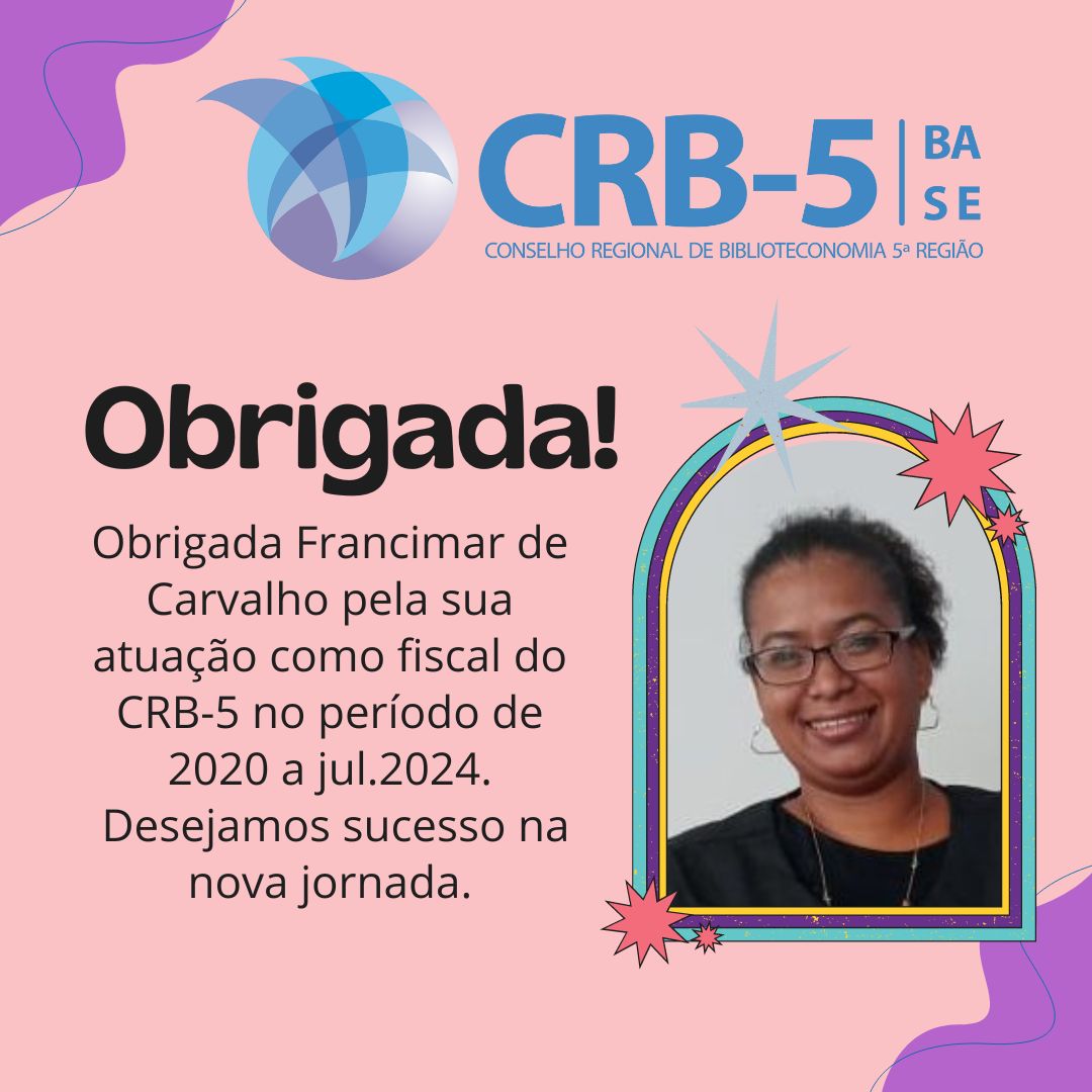 crbcinco's tweet photo. Obrigada!
Obrigada Francimar de Carvalho pela sua atuação como fiscal do CRB-5 no período de 2020 a jul.2024.
Desejamos sucesso na nova jornada.
#CRB5
#crbcinco https://t.co/thO1FxBE7q