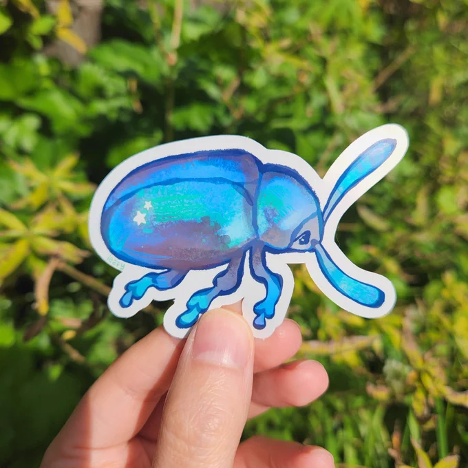 A bug! A beetle bug! You can get this shiny guy delivered to your mailbox by joining my patreon before the end of the month!  
