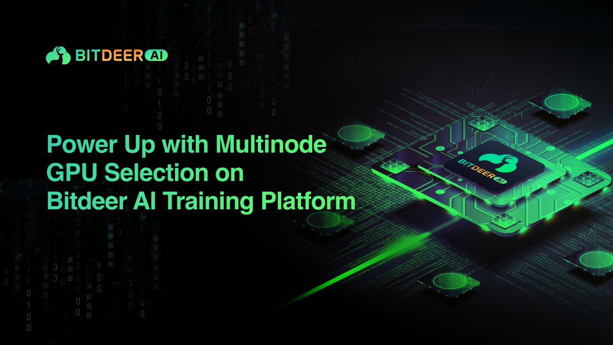 Bitdeer_AI's tweet image. Elevate your #AI &amp;amp; #ML training with Bitdeer AI’s #Multinode GPU selection! With this, you can:  
✅ Achieve significantly faster training times by distributing workloads across multiple nodes 
✅ Seamlessly manage large datasets and tackle more complex tasks with ease 
✅ Enjoy…