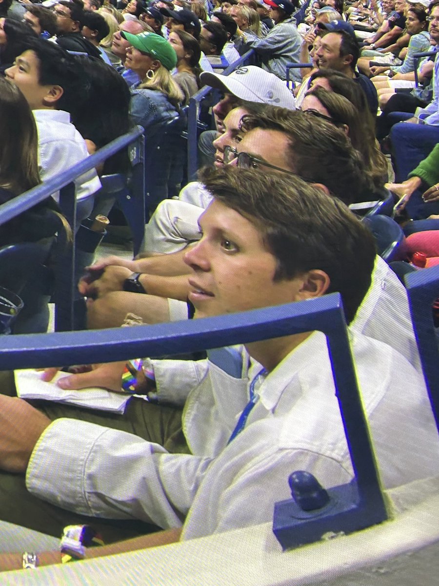 Sean Lindersmith (@snackattk) on Twitter photo Watching the <a href="/usopen/">US Open Tennis</a>
Twitter help me tell these dudes they’re too close to the IMAX experience camera - but also to wave to us!
#usopen #tennis Watching the <a href="/usopen/">US Open Tennis</a>
Twitter help me tell these dudes they’re too close to the IMAX experience camera - but also to wave to us!
#usopen #tennis