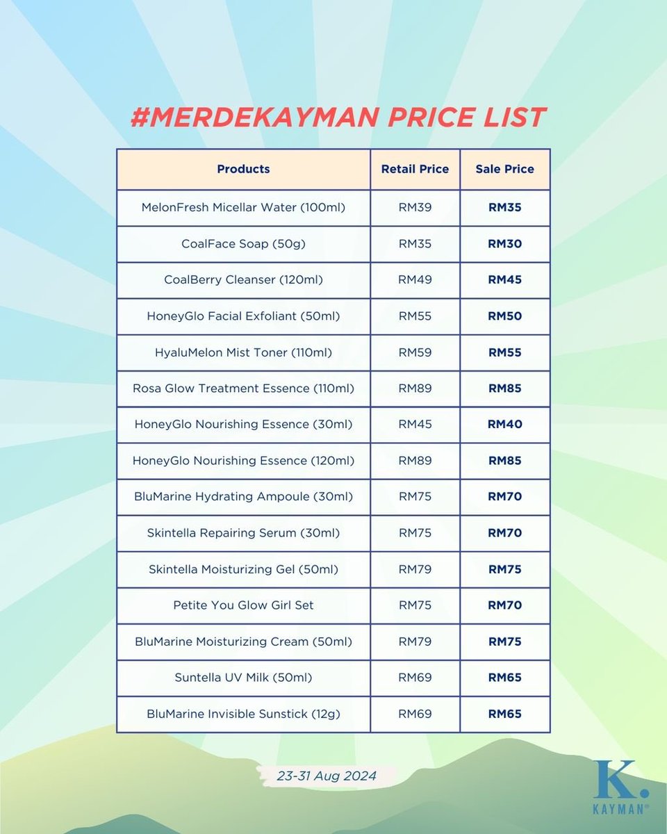 Gais gais GAIS! 

Sale MerdeKayman is ending TOMORROW tau, so kalau korang belum checkout anything, nows the time!

Tak tau lagi bila next Kayman buat sale, better grab now 🙂‍↕️🫵🏻

s.shopee.com.my/2AvhCMaYAY