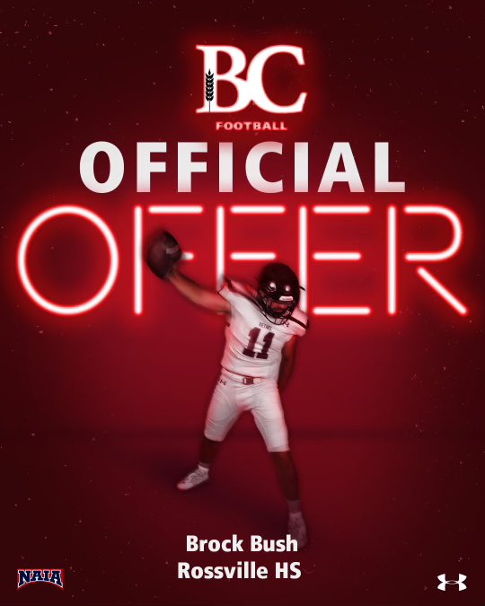 BrockBush_23's tweet photo. Blessed to say I have received my first official offer from Bethel!! Thank you @CoachMarkhamBC @CoachDHud_BC @SchumannKegan https://t.co/8goYwC0dKG