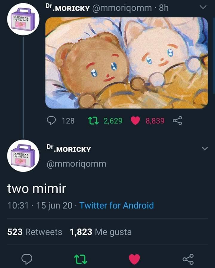 fim do Twitter próximo e eu quero relembrar a interação mais fofa dessa rede, two mimir