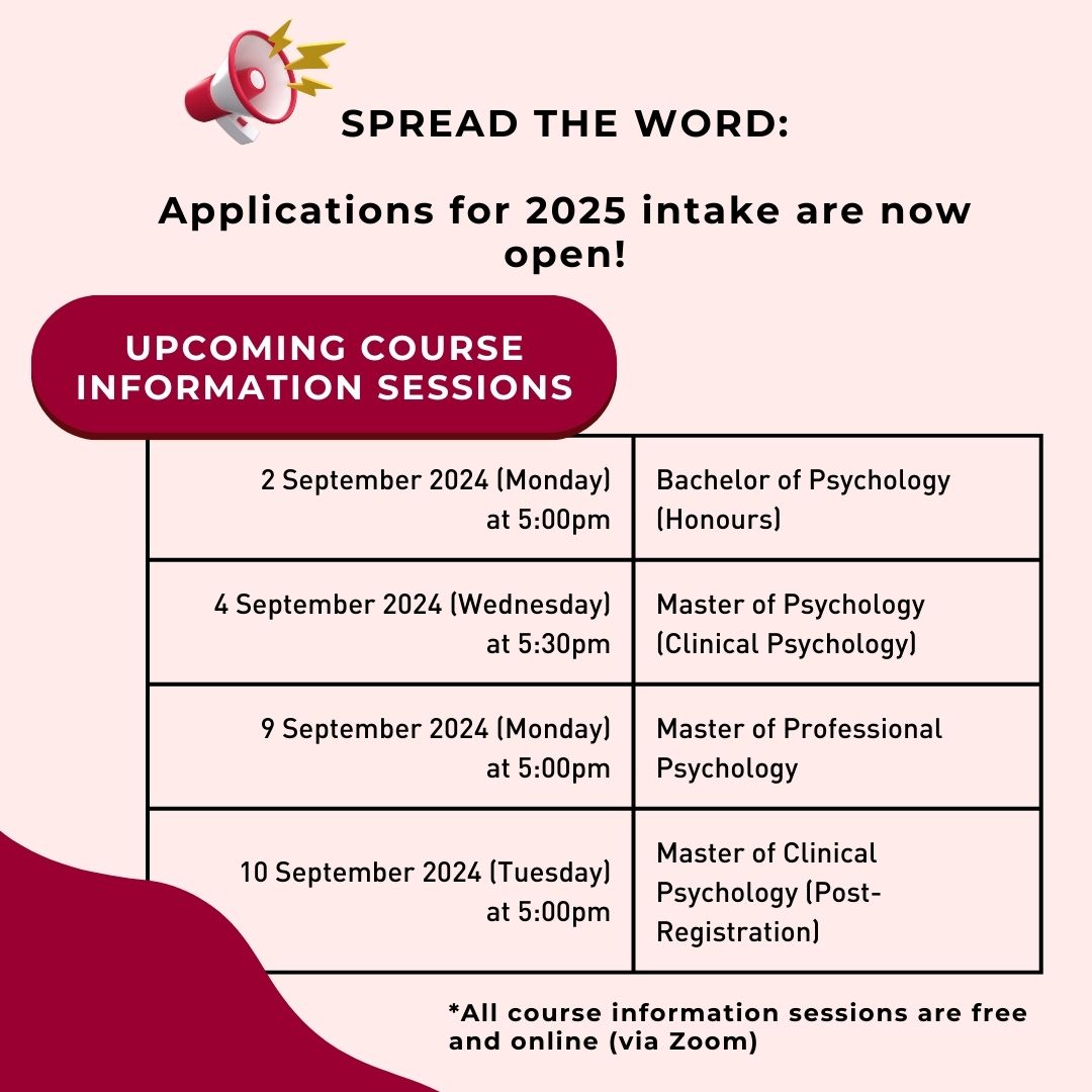 There's still time to register! Join our online info session for the Master of Clinical Psychology (Post-Registration) program on Sept 10.

Register now to secure your invite: cairnmillar.org.au/info-sessions/ #ClinicalPsychology #PostRegistration #OnlineLearning