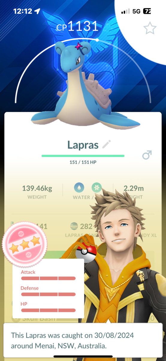 Hundo Lapras with the Mystic background!! ☺️ #PokemonGO