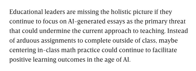 Generative AI Transformed English Homework. Math Is Next https://t.co/e78mkWV4kr https://t.co/YB6XW1