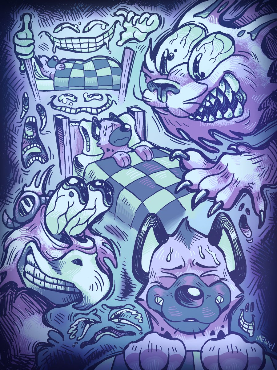 MarsherMewy's tweet photo. Comic based on a nightmare I had about AI https://t.co/ISOu0Br9wv