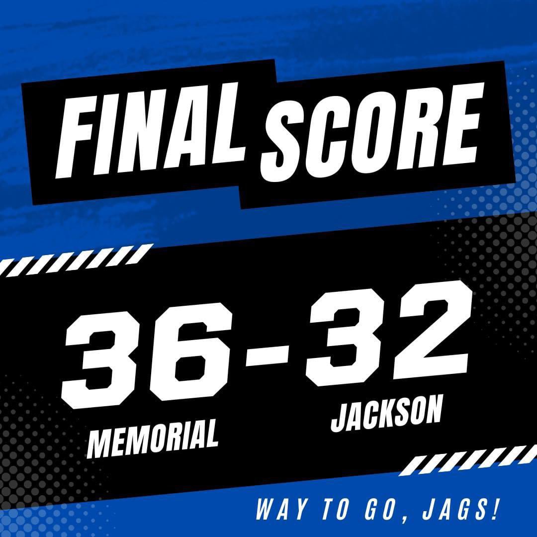 8th grade Football goes on the road to Jackson and gets a big win! Jags move to 2-0 on the year! Let’s go!! 🐆🏈