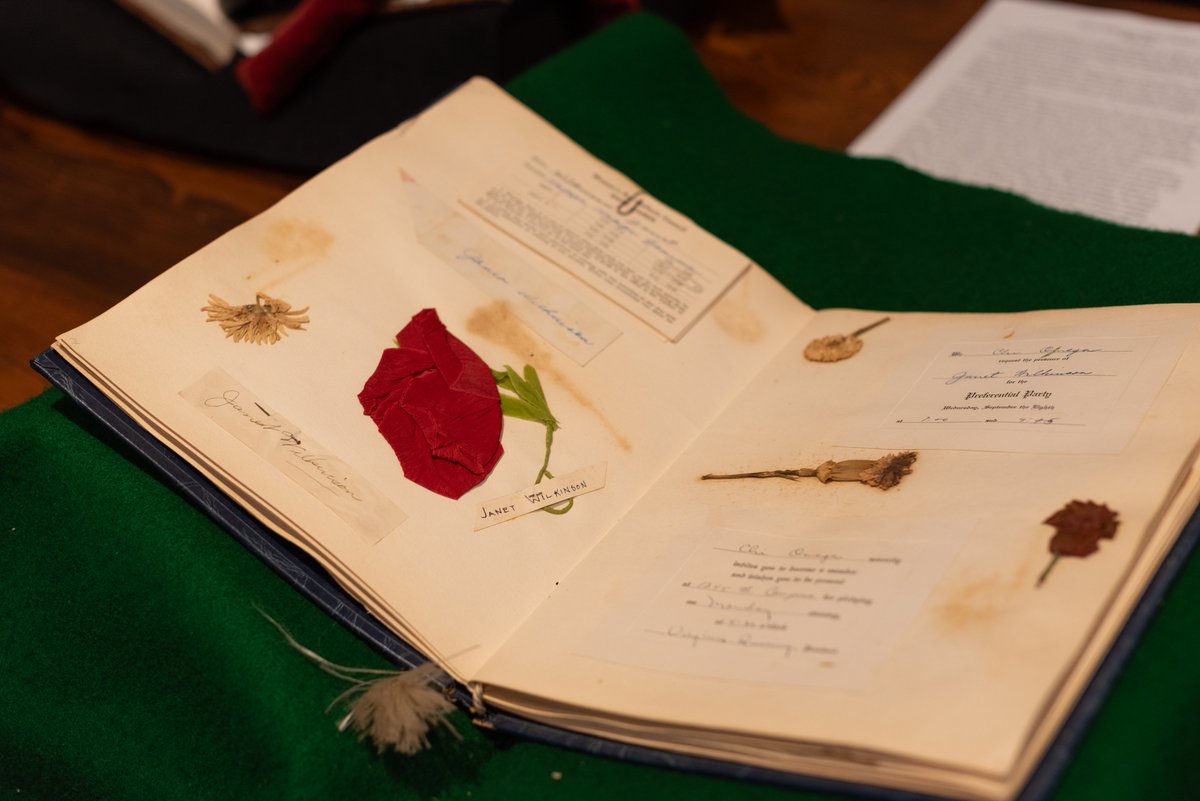 kulibraries's tweet image. Handcrafted history. 

Visitors to 'Crafternoon' in Spencer Research Library Thursday viewed historical student scrapbooks and created their own pages among other crafts in the North Gallery. #HawkWeek