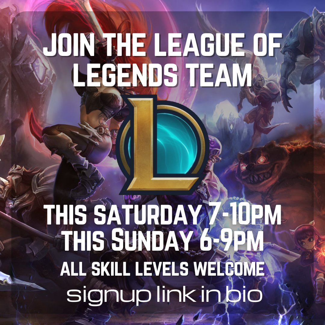 THIS WEEKEND: Sat 31st 7-10pm &amp; Sun 1st 6-9pm in Palmer Hall Basement - Signup below!
forms.gle/VyFAAXP1eJLjzv…