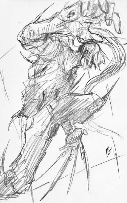落書きポニテ…