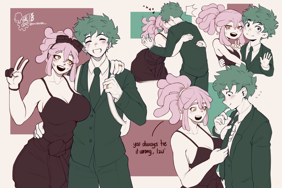 EruSensei_'s tweet photo. It seems the teacher Deku has such a loving wife 💕#rkgk #MHA https://t.co/CM30tvbaNi