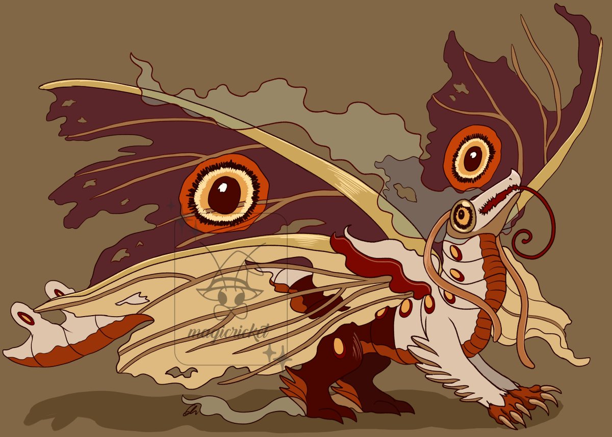 magicricket's tweet image. “Terastia meticulosalis” moth based groth finished for a commission!