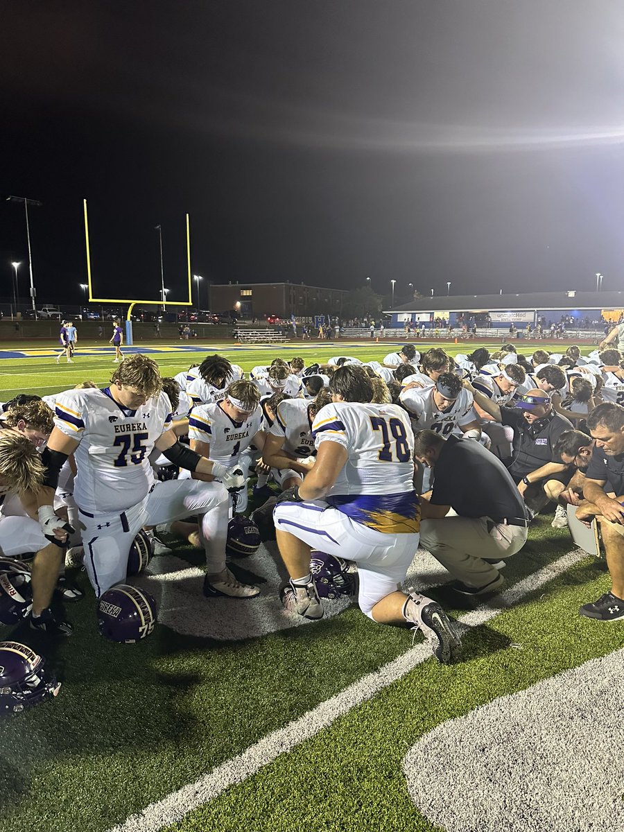 FINAL
Eureka 26 (1-0)
Francis Howell 7 (0-1)

Defensive battle for four quarters until the Wildcats got big plays from Casey Hoblemann, Larry Reed, and their defense who were outstanding. <a href="/GSV_STL/">Gateway Sports Venue</a>