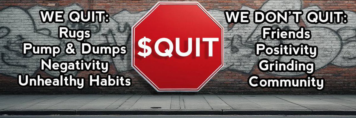 SagarKapo0r's tweet photo. @TheRealRoman2 The ticker is $QUIT

CA- 5uWiPF7dFjWwbdRNbCEAbEjd5U5TkmTUhBNKGLBdpump https://t.co/4B72Or8MXa