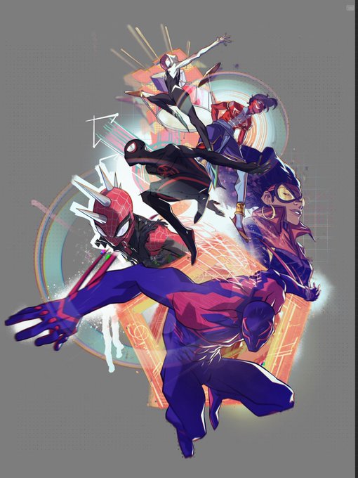 桃桃子先生　直筆イラスト　スパイダーグウェン　アメコミ コミック「スパイダーグウェン：シャドウクローンズ」、桃桃子