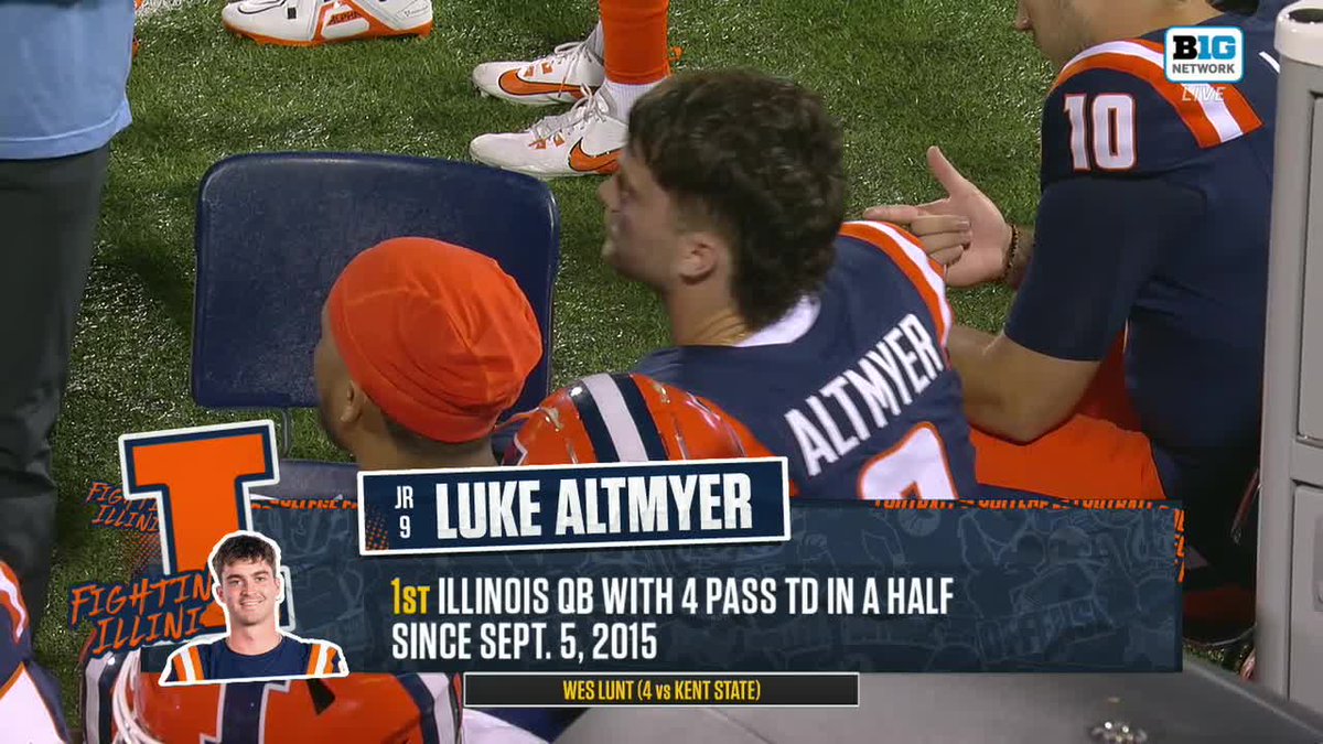 Big Ten Football (@b1gfootball) on Twitter photo Luke Altmyer is cooking for <a href="/IlliniFootball/">Illinois Football</a> 👨🍳 Luke Altmyer is cooking for <a href="/IlliniFootball/">Illinois Football</a> 👨🍳