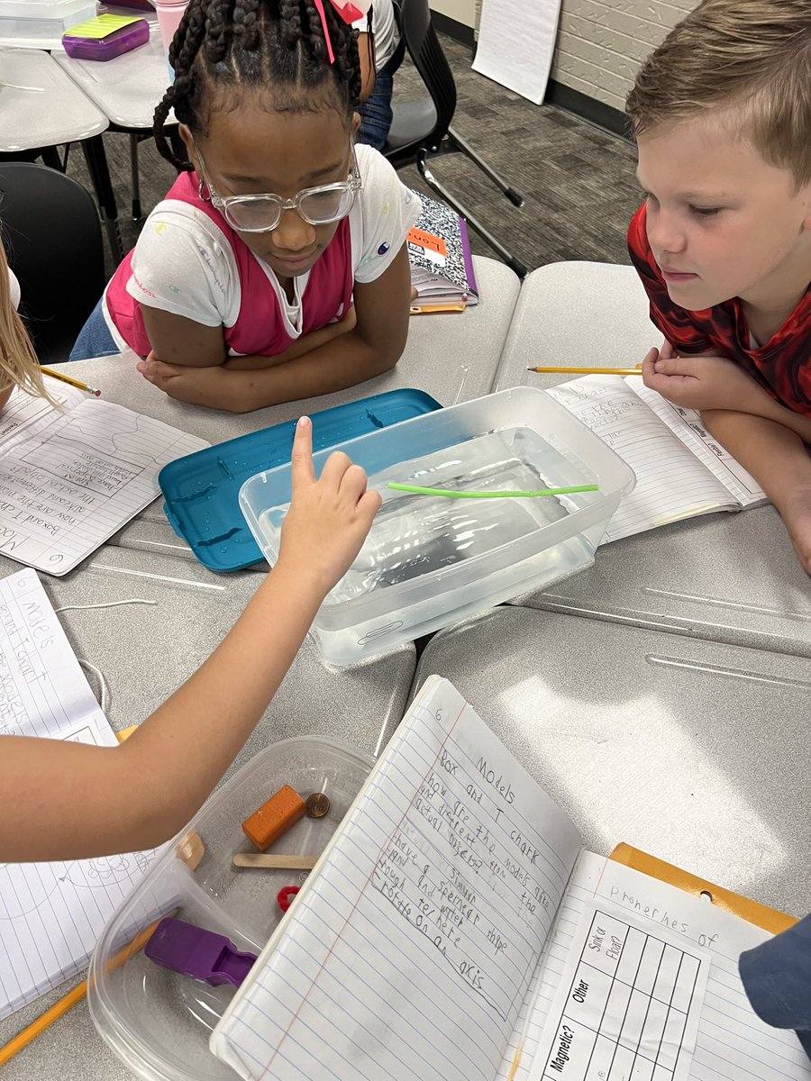 MsE_Clark's tweet photo. 3rd Grade Scientists testing properties of matter with sink vs float #MooreAmadillos #CFISD https://t.co/21fJvBJ1n1