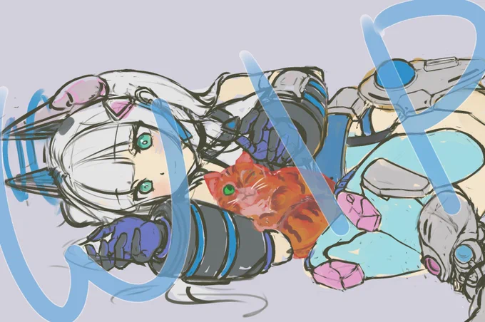 skeb進捗メカパーツがむずすぎてかつてないほど時間がかかっておりますが着実に進んでおります 