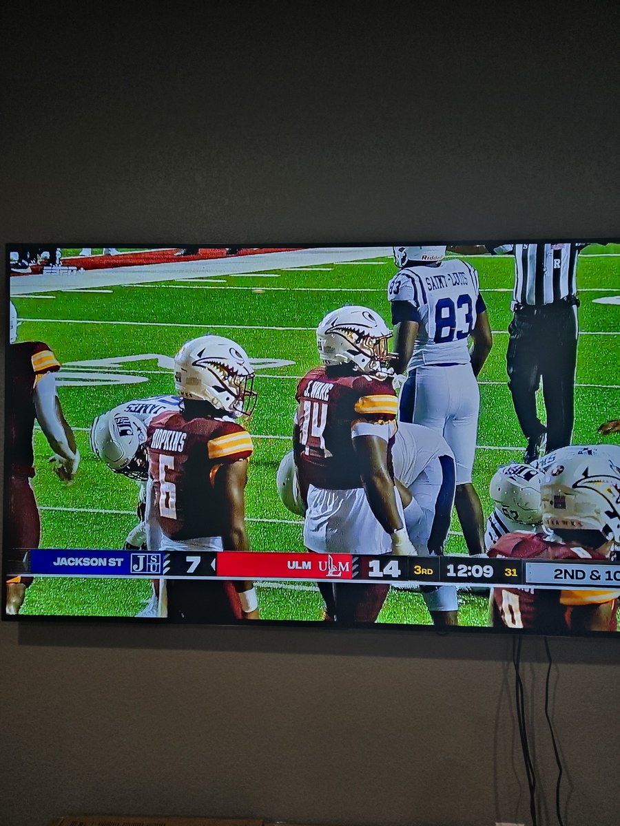 Watching ULM football as <a href="/ReeseSteele6/">Reese Steele</a> and <a href="/stephensaywahn/">Stephen Saywahn</a> are on the 2 deep....  <a href="/sep_football/">SEP Football</a> has former players all over the country out there ballin.