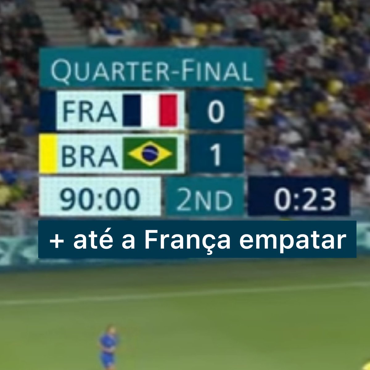 raphag's tweet photo. Sorte nossa que quem deu os acréscimos de tempo pro tuiter foram as mesma juízas das olimpiadas https://t.co/mULJQ1DFvr