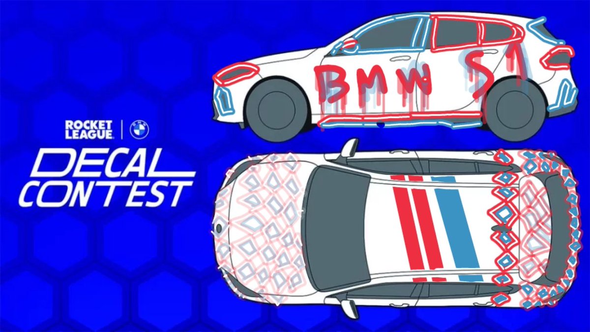 dery2007's tweet photo. This is my bmw series 1 decal idea @RocketLeague  #RocketLeagueBMWDecalContest  #Contest https://t.co/Sg2D4NWrUk