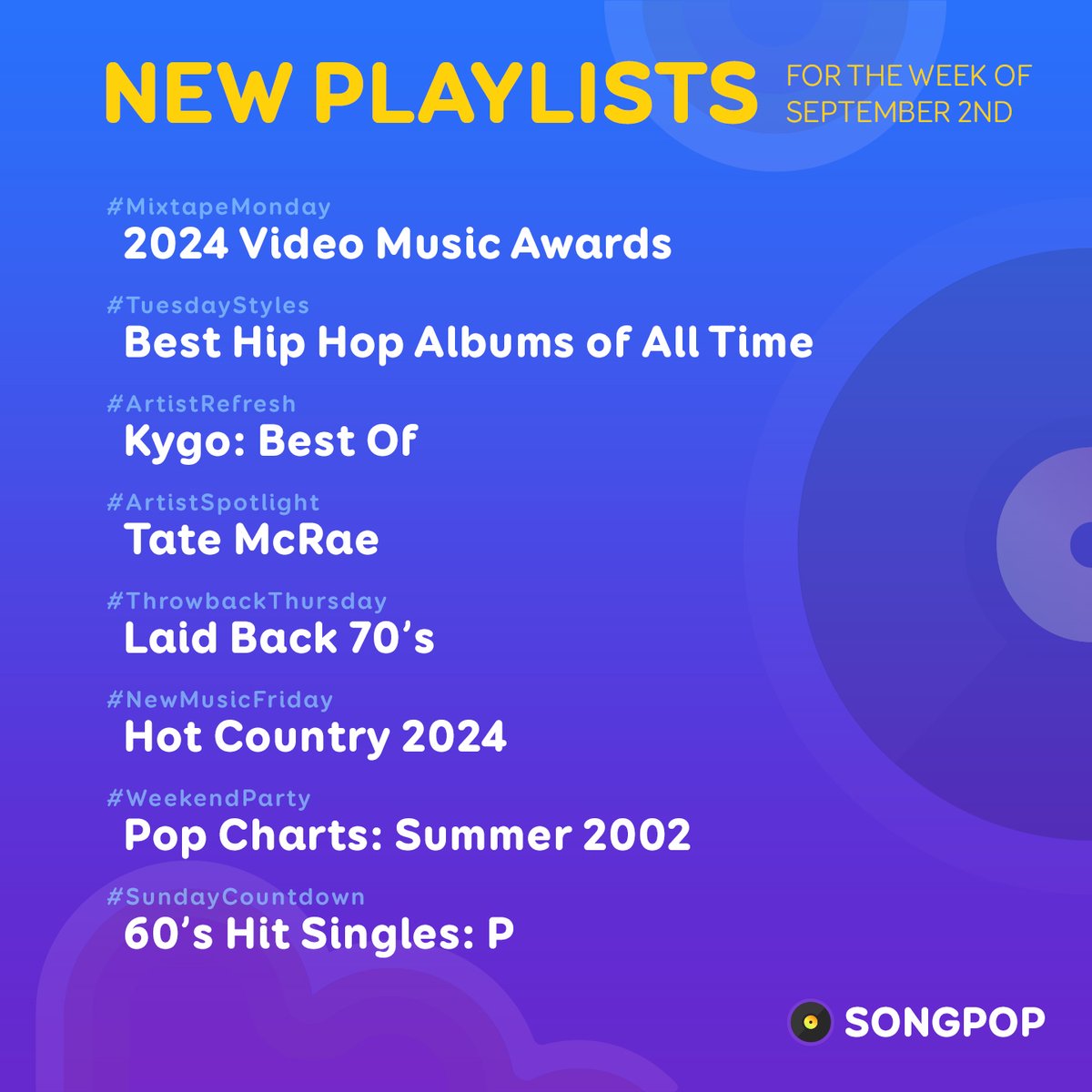 Check out all these #NewPlaylists that are coming to #SongPop this week!