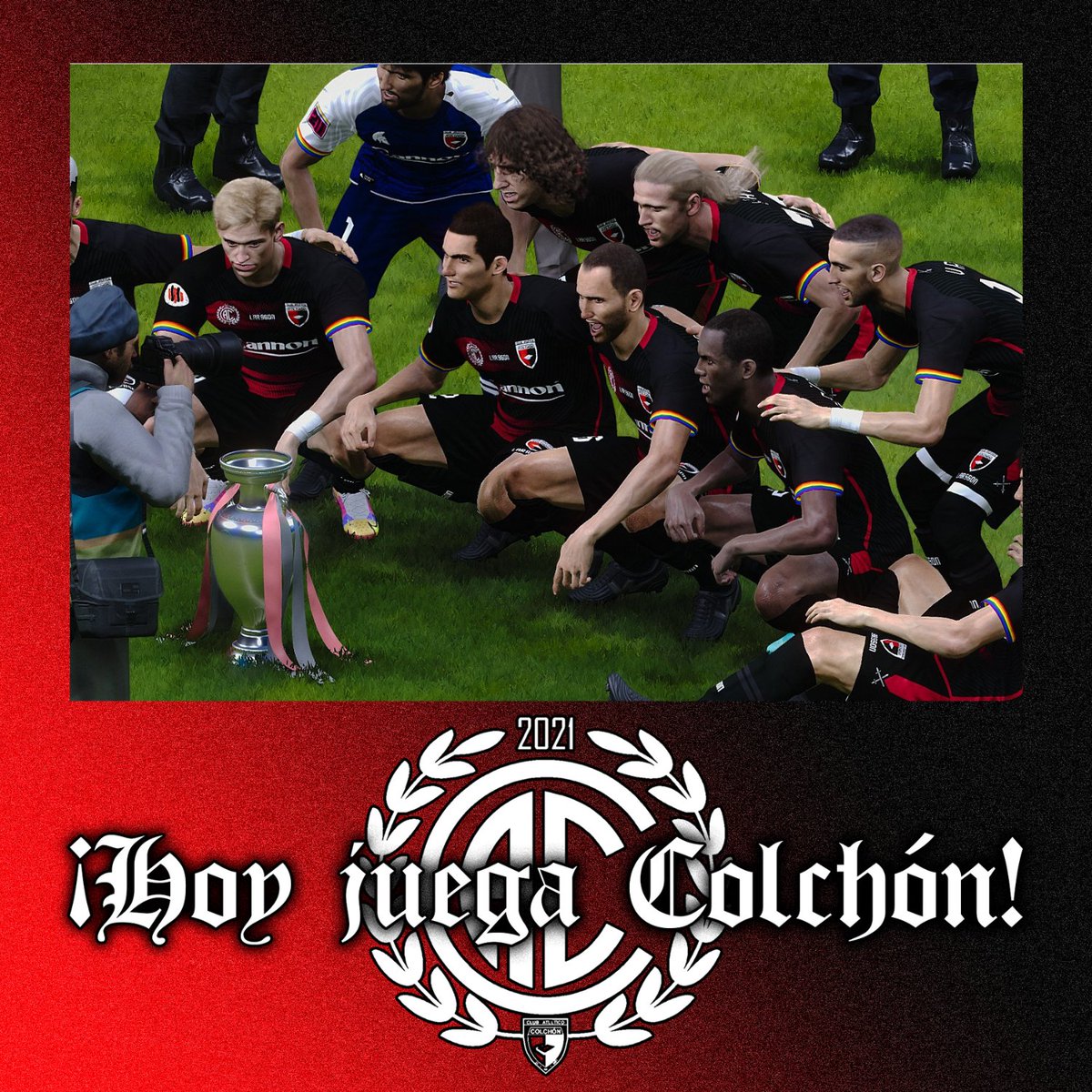 ¡HOY JUEGA COLCHÓN, NOCHE DE SUPERCOPA! ❤️🖤

¿El último concierto? Disfrutemos.
Porque vamos por nuestra segunda estrella en quizá la última temporada ante un gran rival.

🏆 Supercopa DAM
🆚 <a href="/sportingd19/">SPORTIN9 🏆🏆🏆🏆🏆🏆🏆🏆🏆</a> 
🏟️ Allianz Arena
⌚ 23.00
Transmite: twitch.tv/laliga21 <a href="/LaLiga21Of/">La Liga 21</a>