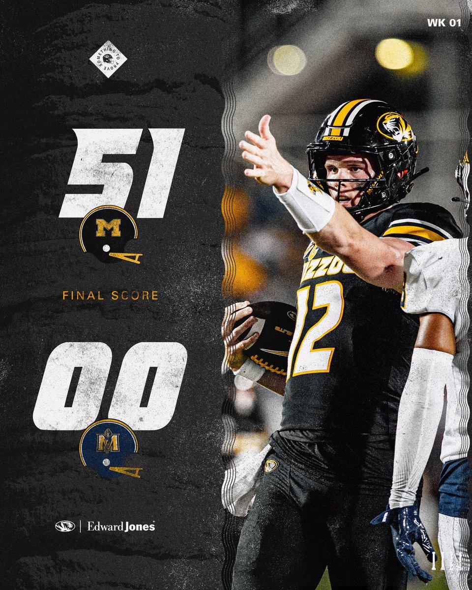 MizzouFootball's tweet photo. 1-0

#MIZ | #STP https://t.co/dSQmoTkqIb