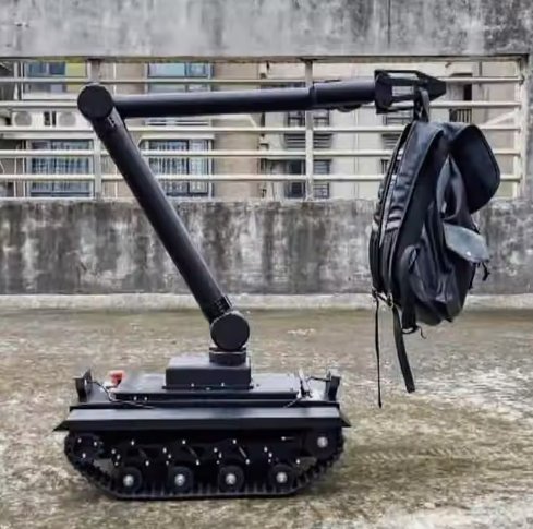 shadowdefense's tweet photo. Today a little punk kid flipped off our Security Robot so i had it steal his backpack and punch him a few times. 
Follow me for more breaking news

#ShadowDefense #SecurityBot https://t.co/bS605Entlh