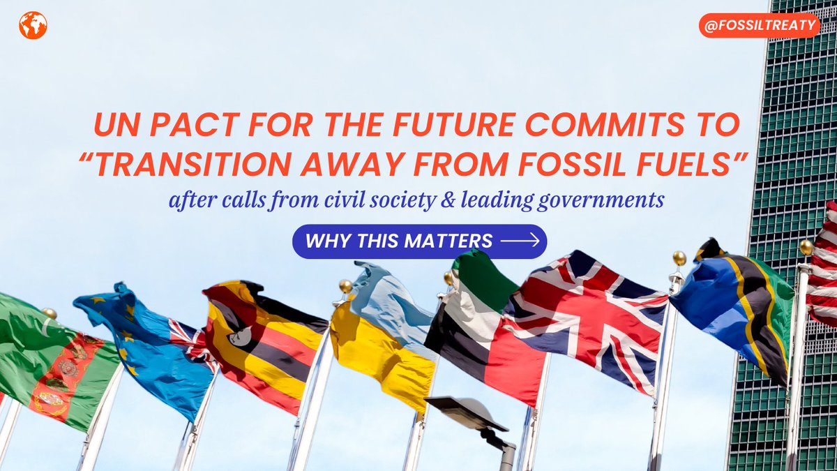 fossiltreaty's tweet photo. Two weeks ago the UN Pact for the Future didn’t mention “fossil fuels” once.

🧵Learn more https://t.co/m9Bqn2Q4CY https://t.co/FGmHWfyl5W