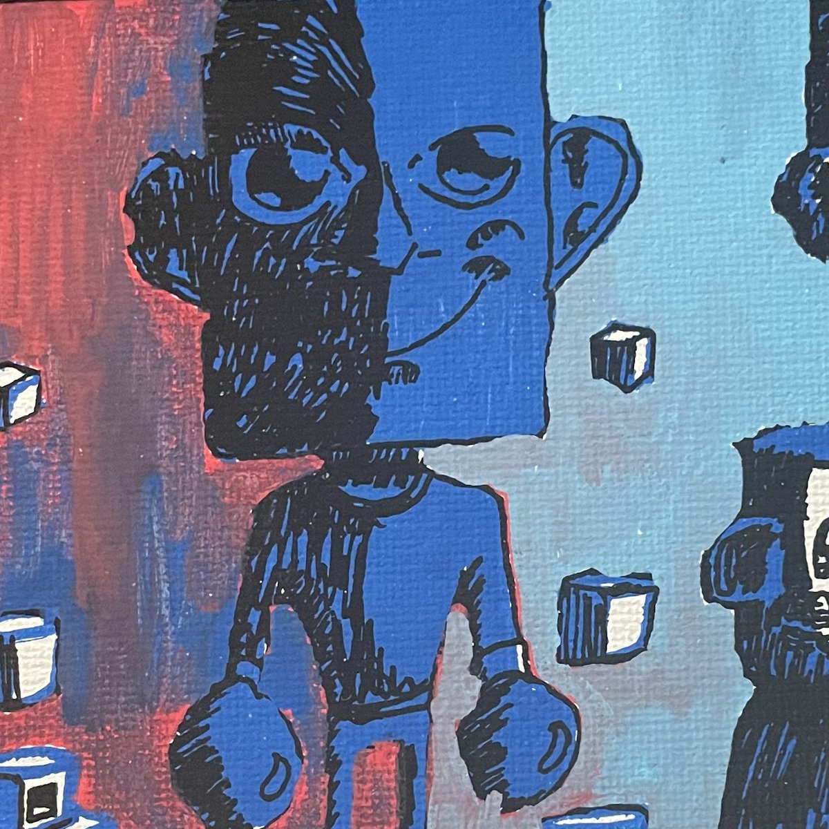 「The Blue Man Group 」|solarのイラスト