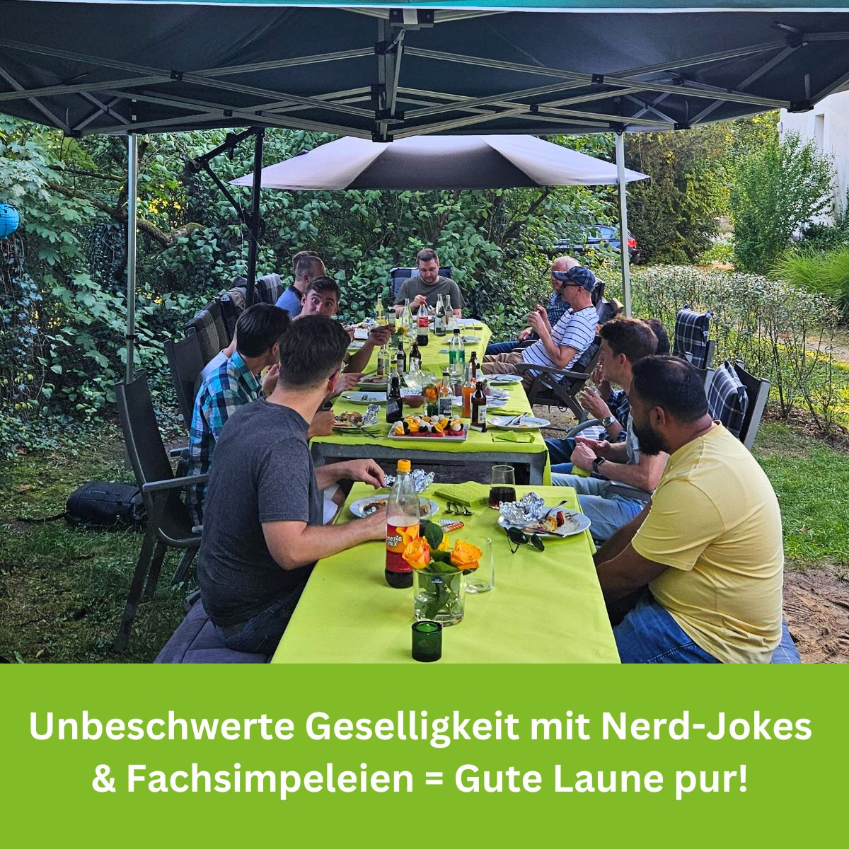 GreenMobility18's tweet photo. Pünktlich zum Start ins Wochenende ein Highlight der Woche: Unser #Sommerfest war ein rundum gelungenes #Teamevent mit Bier, Bratwurst und bester Laune😃 Mal wieder alle #Kollegen treffen und gemeinsam einen geselligen Abend zusammen genießen - könnte man öfter machen😉 https://t.co/ngFQwJ0CAc