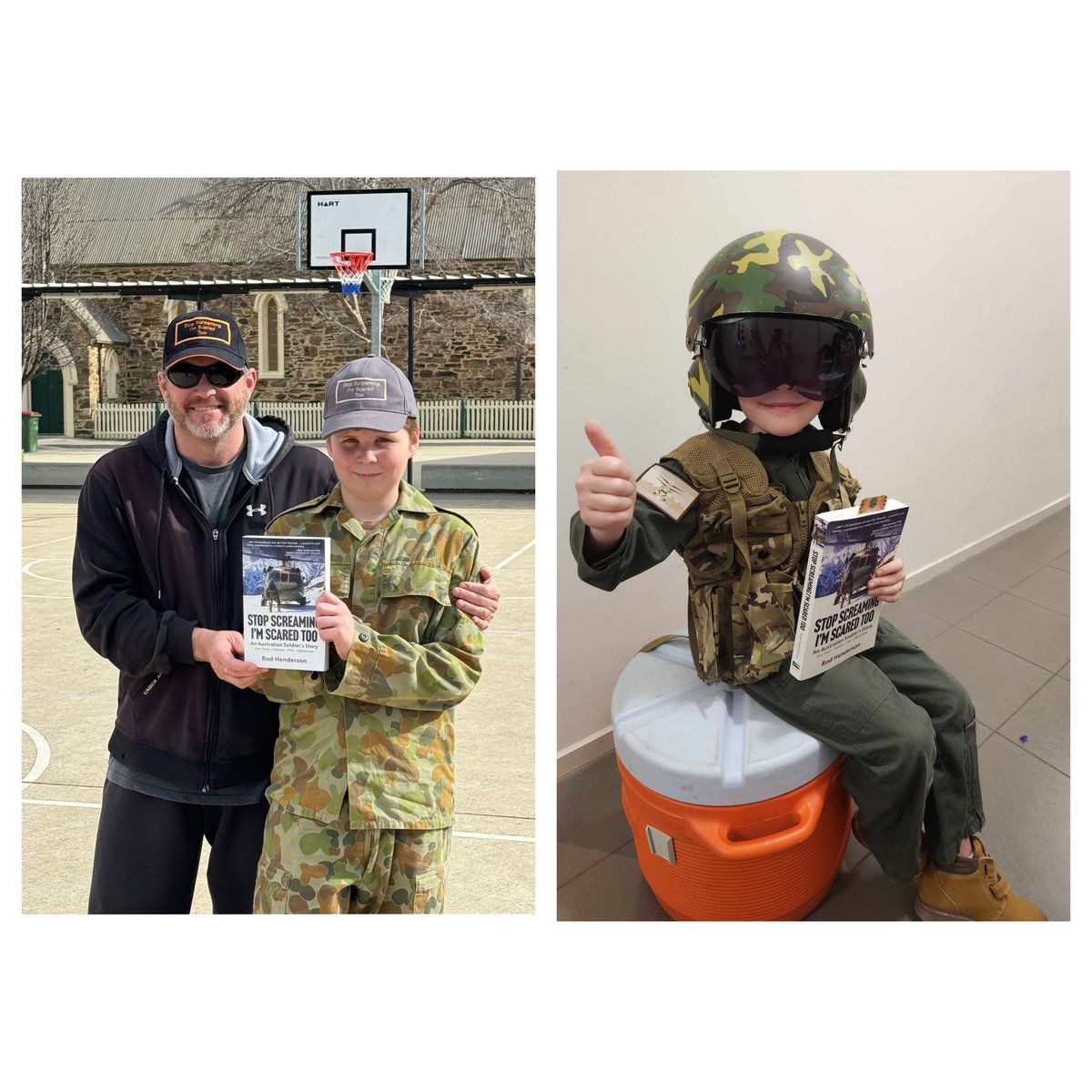 RHendo76's tweet image. Book week, and I had a very proud Dad moment when my son went as me! HOWEVER. A good mate of mine pulled out all the stops with his sons book week costume. I could not compete with that #bookweek #stopscreamingimscaredtoo #everyonehasastory