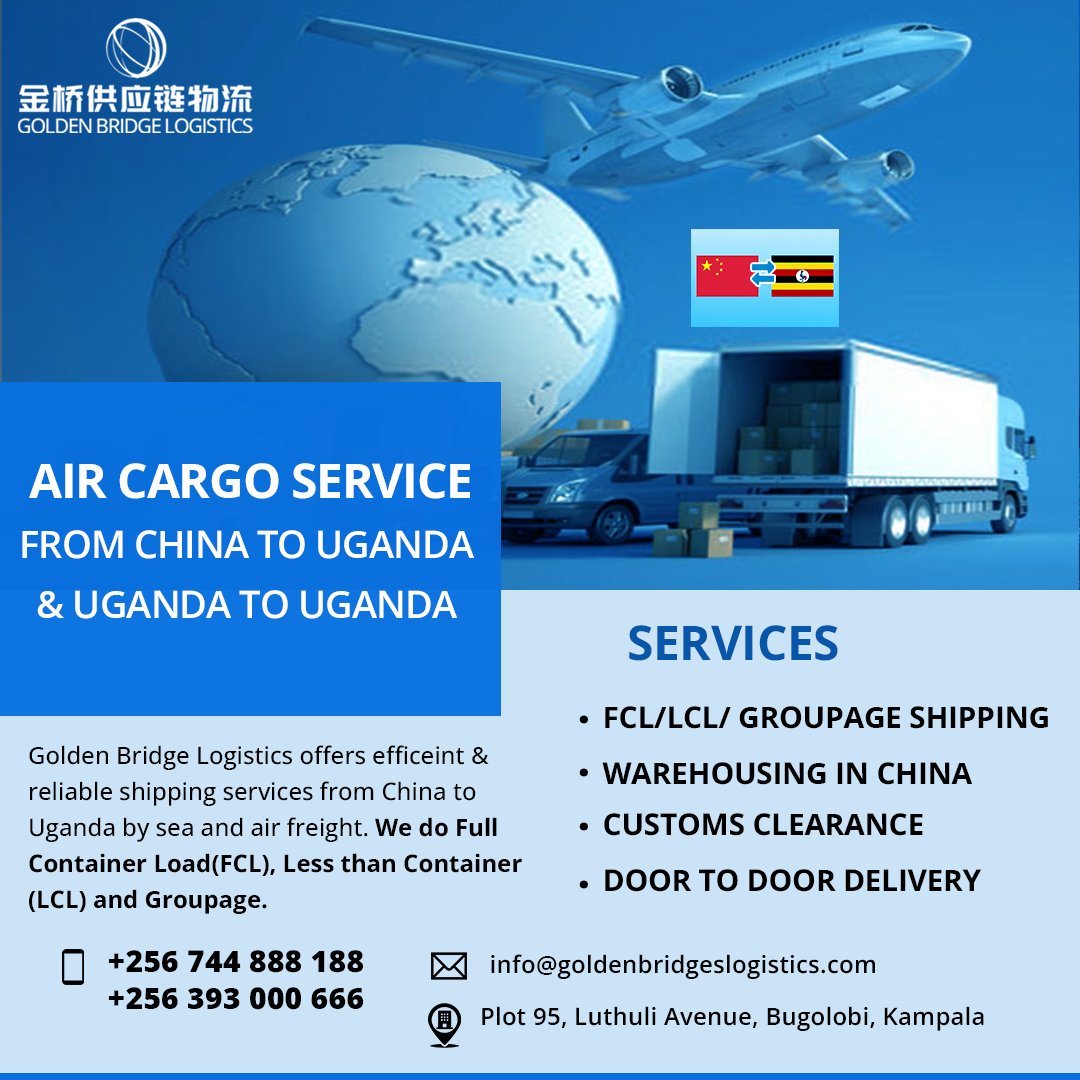 GoldenBridgeSCL's tweet photo. Need to ship goods from China to Uganda or Uganda to China? We offers fast and reliable air cargo services that ensure your shipments arrive on time and in perfect condition.

Contact us for more info or quotation
☎+256 744 888 188 ( WhatsApp/WeChat)

#aircargoserviceuganda https://t.co/8KzUzAEZZ1