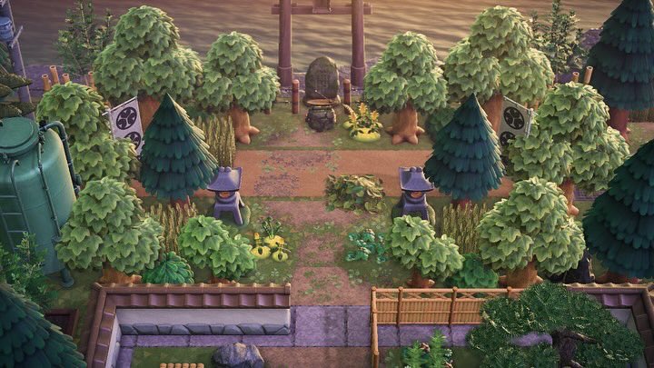 origo_ali's tweet photo. シンメトリーな小道とキャンプサイト🏕️ #あつ森 #ACNH https://t.co/92128BpJbU