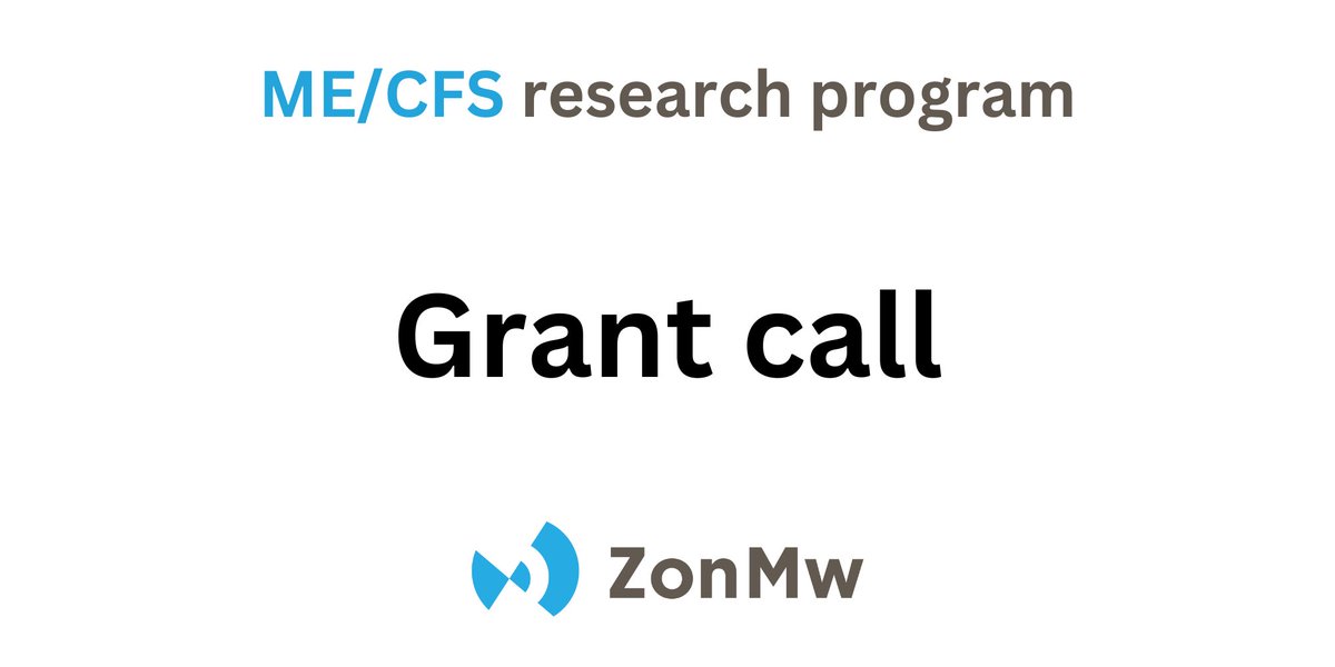 ❗️Deadline 24 Sept. 2024 at 14:00
Submit a biomedical project idea for #MECFS  research program by <a href="/ZonMw/">ZonMw</a> 
Detailed info: zonmw.nl/en/subsidy/sec…
Visit nmcb.eu for our research