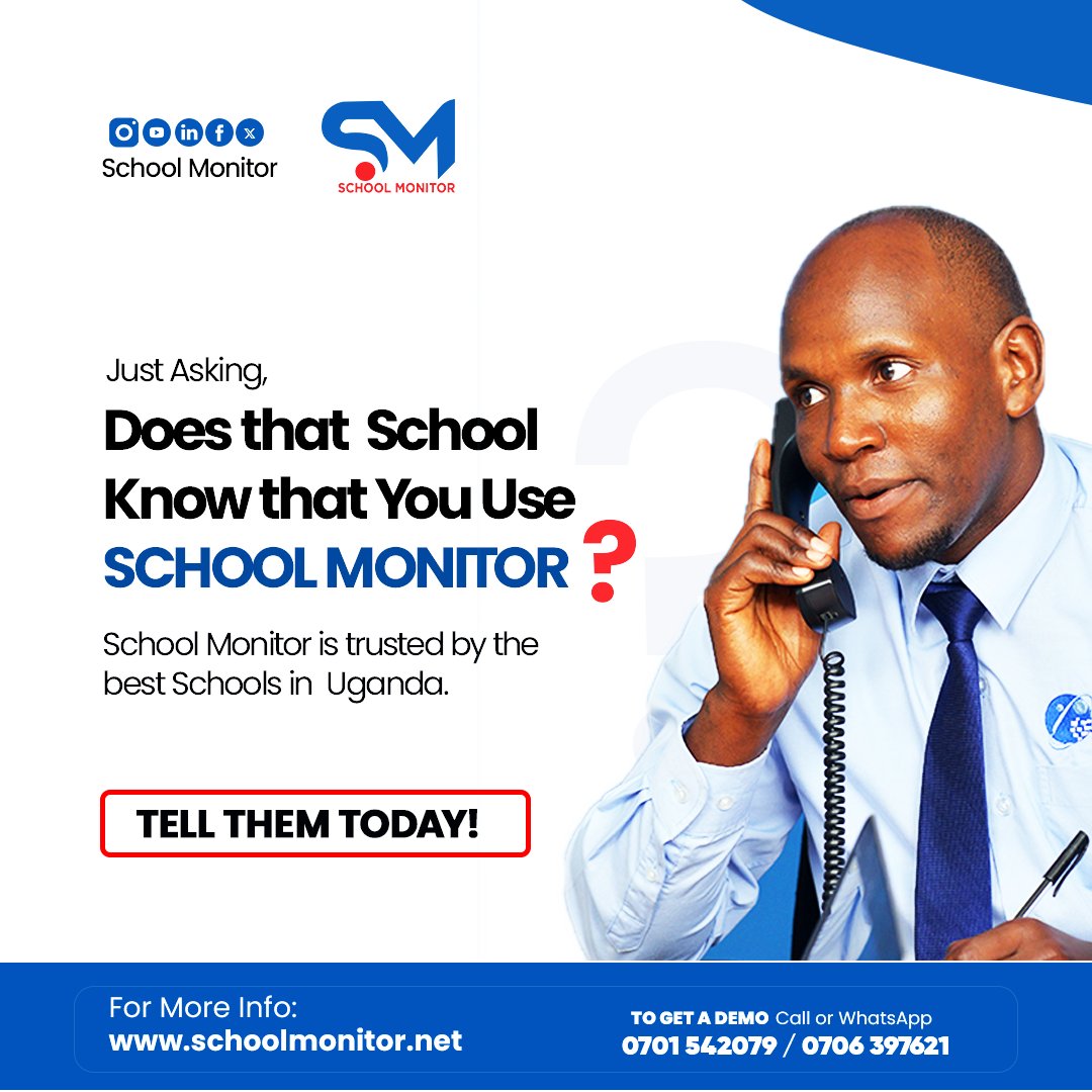 nugsoft's tweet photo. They should also know how easy it gets to manage your school when you use #SchoolMonitor.
โ
Best schools in the country trust, why not give it a try!
Book you free Demo today:
๐คCall/WhatsApp +256 -701-542-079 or +256-706-397621
or Visit;
https://t.co/wdY40nFmGP https://t.co/cMtYnQC95g