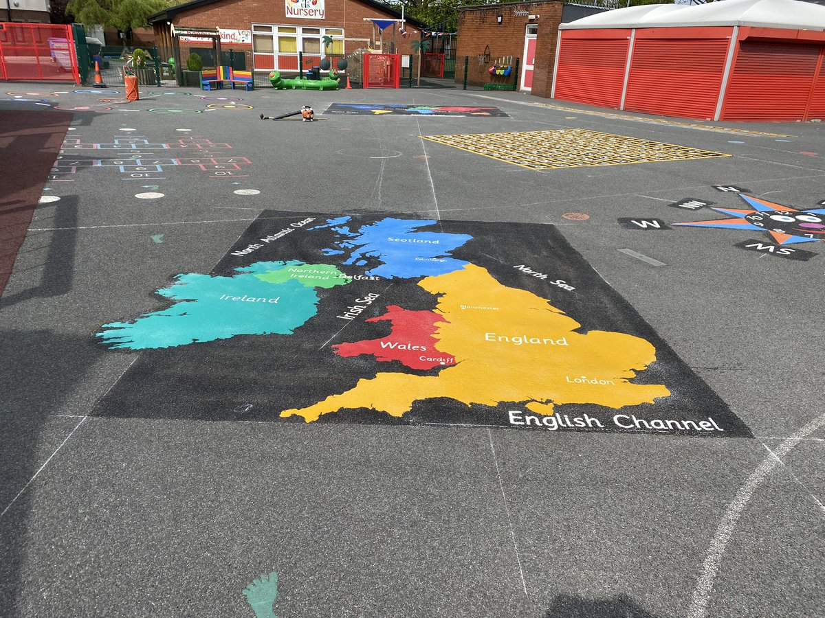 1st4playgrounds's tweet photo. Some schools have asked for their town, city or village to be marked on the map to show exactly where they live, this can be done free of charge upon request.
Colourful and vibrant and an excellent learning tool for all ages!

#first4playgrounds #thermoplasticmarkings https://t.co/PkNyjTLhYr