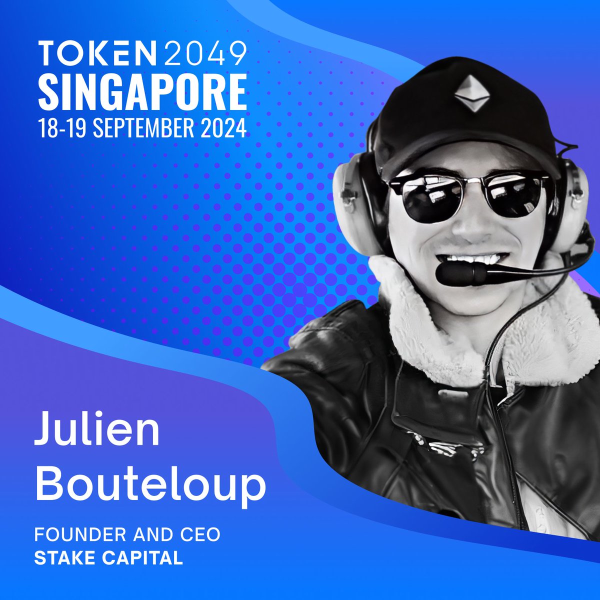 token2049's tweet photo. Join @bneiluj at the world’s largest crypto event.

Julien is the Founder and CEO of @StakeCapital, a group run by blockchain, DeFi, and AI pioneers that stands at the intersection of traditional industries and blockchain tech.

Catch him live at #TOKEN2049 Singapore. https://t.co/x3QGTYXCTA