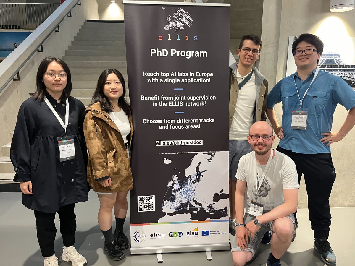 FCAI_fi's tweet photo. Our #ELLISUnit Helsinki students representing this week at #EDS2024 🙌
@ELLISforEurope @YifanZhu99 @ahonkela @samikaski @KumpulaScience @CSAalto https://t.co/W9onOdCc0P