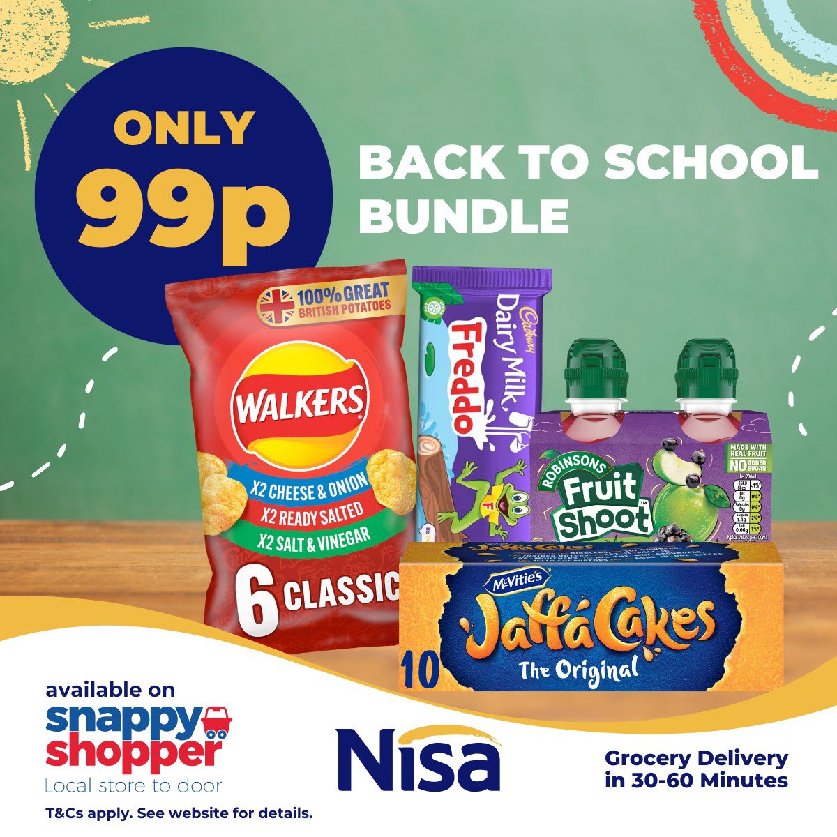 For one day only you can get our BACK TO SCHOOL BUNDLE for 99p on Snappy Shopper 🎒✏️

We’ve teamed up with Snappy Shopper to bring you everything you need to put together some easy, but tasty, lunches for less!