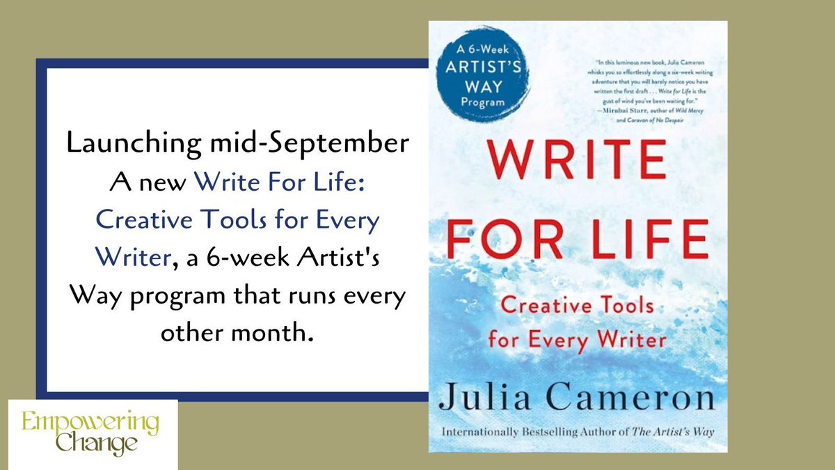 empoweringchnge's tweet image. Whether you're a seasoned author or just getting started, this program will help you stay creatively connected and bring your projects to life. 

buff.ly/4aFGIHV 

#WriteForLife #CreativeTools #TheArtistsWay #EmpoweringChange #WritersJourney