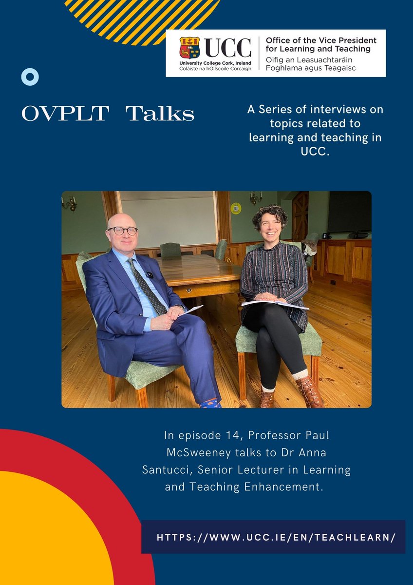 UCC Learning and Teaching (@ovpltucc) on Twitter photo We are delighted to announce the release of the latest OVPLT Talks with <a href="/Anna_Santucci_/">Anna Santucci</a> Anna talks about her work on co-creation of #inclusion and #equity in #teachingandlearning We are delighted to announce the release of the latest OVPLT Talks with <a href="/Anna_Santucci_/">Anna Santucci</a> Anna talks about her work on co-creation of #inclusion and #equity in #teachingandlearning