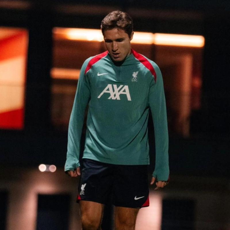 LFC's tweet photo. Federico Chiesa is unlikely to make his Liverpool debut against Manchester United.