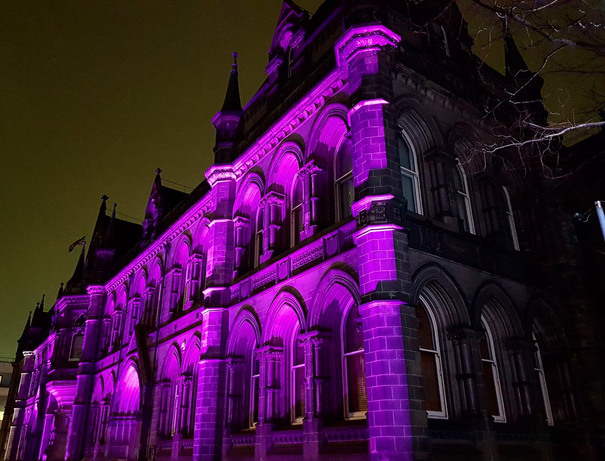 MbroCouncil's tweet photo. This evening, town centre buildings will be lit purple to mark International Overdose Awareness Day 💜

The annual campaign aims to end overdose, remember without stigma those who have died and acknowledge the grief of family members. 

Find out more ⬇
https://t.co/5fcKL1am0Z https://t.co/sjYMw5EAEA