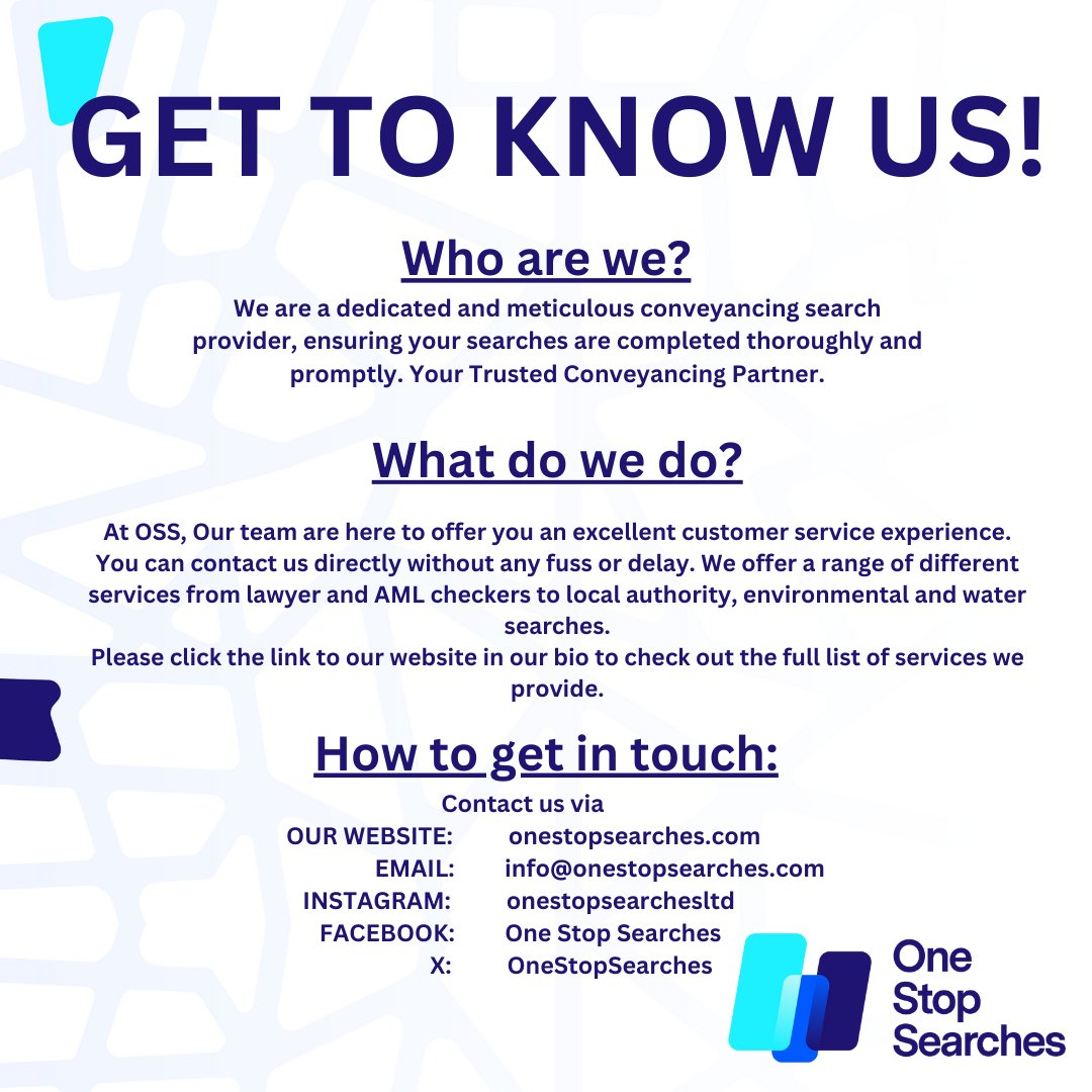 Get to know OSS!
#ONESTOPSEARCHES #oss #conveyancing #conveyancingsearches #localauthoritysearches #residentialsearches #commercialsearches #lawyerchecker #yourconveyancingpartner
25 s