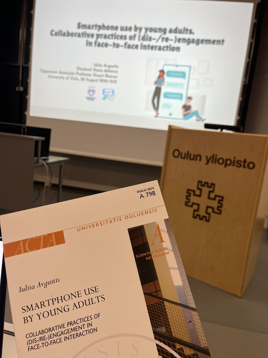 Excited for <a href="/IuliiaAvgustis/">Iuliia Avgustis</a> doctoral defence soon!✨<a href="/UniOulu/">University of Oulu</a> with opponent <a href="/5tuartreeves/">😶 stuart reeves 😶</a> #smartphones #unioulu 
More info: oulu.fi/en/theses/smar…