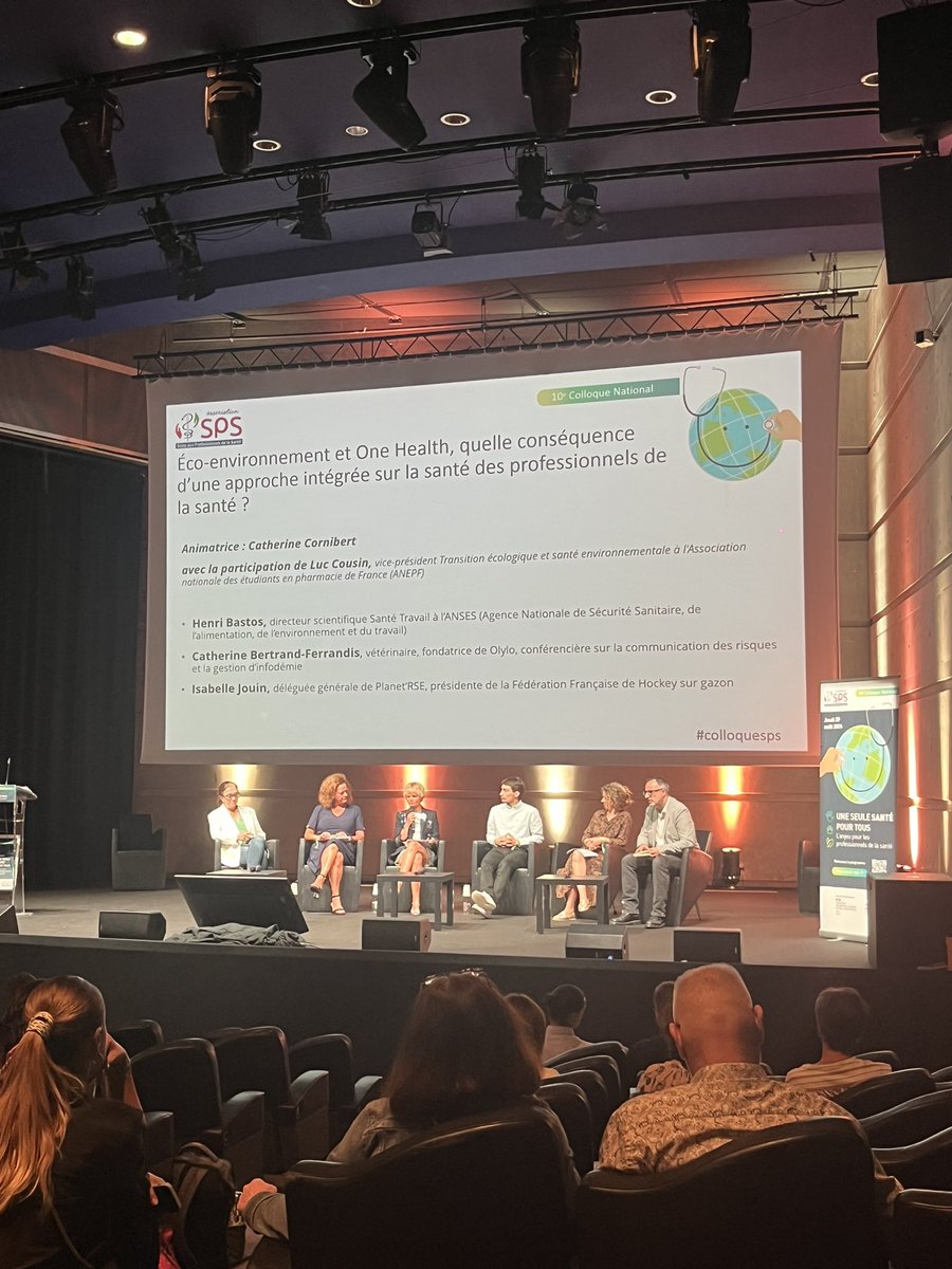 Tarrillon Clémence (@clemence_anepf) on Twitter photo Merci à <a href="/AssoSPS/">Association SPS</a> pour l'invitation au colloque « Une seule santé pour tous ».
Bravo à Luc Cousin pour avoir abordé l'intégration de l'éco-environnement et du "One Health" dans nos cursus.
=> Santé mentale des pros de santé : un sujet crucial.
#OneHealth #SantéMentale #SPS Merci à <a href="/AssoSPS/">Association SPS</a> pour l'invitation au colloque « Une seule santé pour tous ».
Bravo à Luc Cousin pour avoir abordé l'intégration de l'éco-environnement et du "One Health" dans nos cursus.
=> Santé mentale des pros de santé : un sujet crucial.
#OneHealth #SantéMentale #SPS